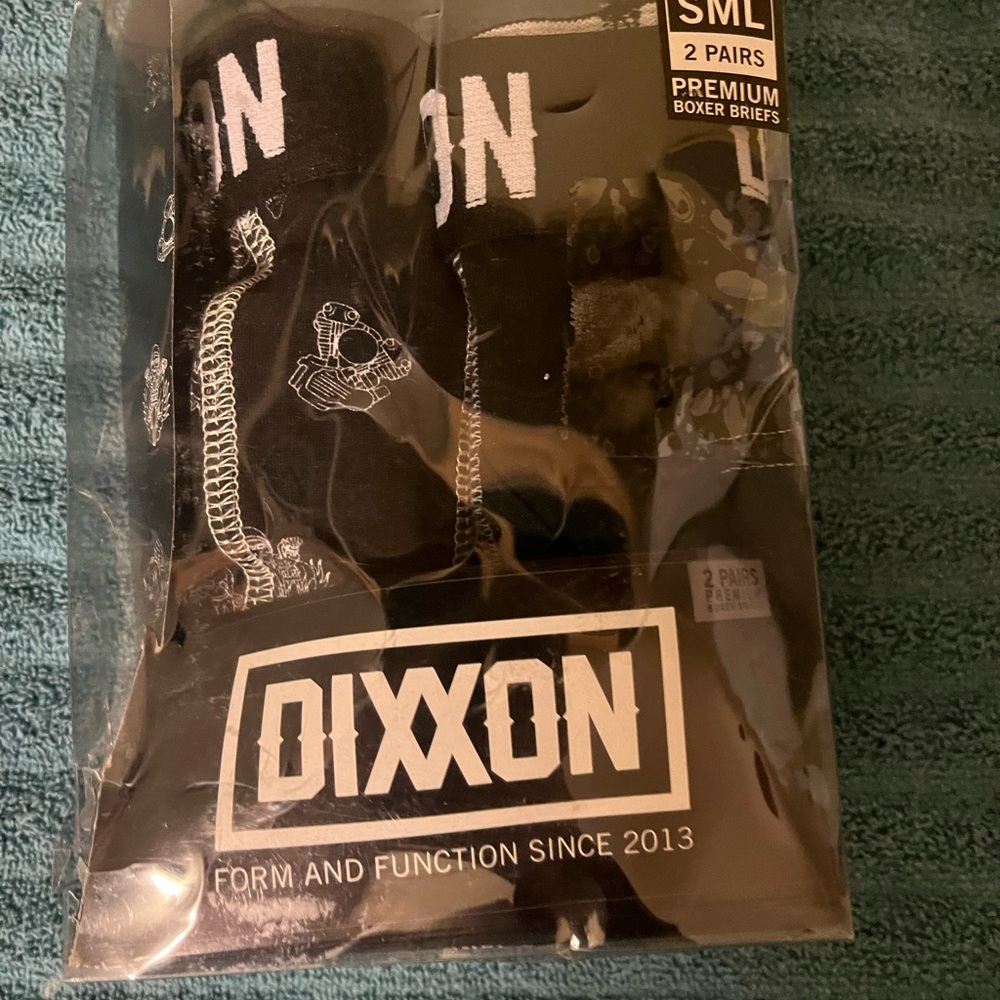 Dixxon Premium Boxer Briefs, Two-Pack, Size small, Skulls, Engines, Biker, NWT